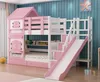 360Home Letto a castello per bambini colorato con scivolo Anteprima dell’immagine prodotto 1