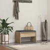 vidaXL Banc d'entrée avec coussin, chêne Sonoma, 63 x 38 x Voir les images du produit 2