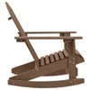 A side view of a brown wooden rocking chair. Podgląd zdjęcia produktu