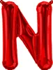 Fóliový balón písmeno N, červený, cca 40 cm, na plnenie Náhľad obrázku produktu 1