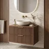Mobiletto Da Bagno Sotto Il Lavabo Rea Mono 80Cm Marrone Anteprima dell’immagine prodotto 2