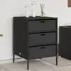 Mobile da giardino nero 55x59x80 cm in poly rattan Anteprima dell’immagine prodotto 8