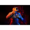 A toy figure of King Kong roaring, illuminated by red and blue lights. Podgląd zdjęcia produktu