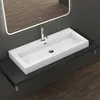 doporro Waschbecken 100x48x10cm Aufsatzwaschbecken Weiß aus Produktbild-Vorschau 1