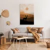 Muralo Leinwandbild Canvas für Esszimmer BERGE Hirsch Sonne Produktbild-Vorschau 2