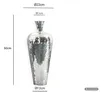FineBuy Bodenvase 50cm Aluminium Silber Blumenvase Groß Produktbild-Vorschau 3