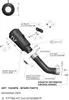 Diagram showing spare parts for a motorcycle exhaust system. Náhľad obrázku produktu