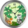 Kinderzimmer Funkwanduhr, Funkuhr Wanduhr Kinder, Dschungel Produktbild-Vorschau 1