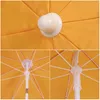A collage of three images showing different parts of an orange umbrella. Produktbild-Vorschau