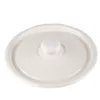 A white pot lid with a knob on a white background. Produktbild-Vorschau