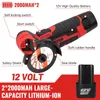 12V Akku-Winkelschleifer, 2x1200mAh Akkus, 76mm Mini Produktbild-Vorschau 5