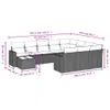 Design 11-tlg. Garten-Sofagarnitur mit Kissen Schwarz Poly Produktbild-Vorschau 8