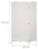 Relaxdays Paravent 3-teilig Weiss-Hellbraun Produktbild-Vorschau 6