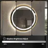 Zimilo LED-badspiegel, rond, 70 cm, goud, met verlichting. Productafbeelding-voorbeeld 6