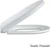 A white toilet seat and lid are shown in an open position against a white background. Produktbild-Vorschau