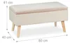 Relaxdays Sitzbank mit Stauraum, Samtbezug, 40 L, Produktbild-Vorschau 14