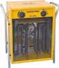 A yellow Master brand electric heater with a fan and heating elements is shown against a white background. Náhled obrázku produktu