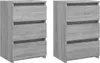 vidaXL Nachttische 2 Stk. Grau Sonoma 40x35x62,5 cm Produktbild-Vorschau 2