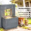 Outsunny Springbrunnen 2-stufig Gartenbrunnen mit LED Produktbild-Vorschau 8