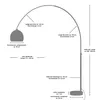 SalesFever Bogenlampe XXL 230 cm | höhenverstellbar | Ø Produktbild-Vorschau 6