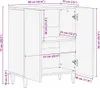 vidaXL Credenza Marrone 60 x 33 x 75 cm Legno massiccio Anteprima dell’immagine prodotto 7