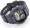 A close-up, slightly angled shot of a gray Casio digital watch with a black band, set against a white background. Voir les images du produit