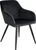 Chaise MARILYN Effet Velours Style Scandinave - noir, par Voir les images du produit 1