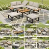 6-częściowy zestaw ogrodowy – narożna sofa z regulowanym Podgląd zdjęcia produktu 2