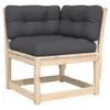 5-tlg. Garten-Sofagarnitur mit Kissen Massivholz Kiefer Produktbild-Vorschau 4