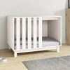 vidaXL Hundehütte Weiß 90x60x67 cm Massivholz Kiefer Produktbild-Vorschau 2