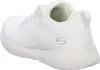A white Skechers Bobs Squad shoe shown from the side and back. Náhled obrázku produktu