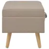 vidaXL Hocker mit Stauraum 40 cm Beige Stoff Produktbild-Vorschau 2