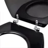 vidaXL Siège de toilette MDF Couvercle Design simple Noir Voir les images du produit 5