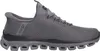 A side view of a gray Skechers Slip-Ins shoe against a white background. Produktbild-Vorschau