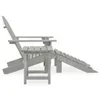 The Living Store Záhradná stolička Adirondack s podnožkou a Náhľad obrázku produktu 3