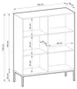DomoHome Hochgeriffelte Kommode NOVA – 2 Türen Highboard Produktbild-Vorschau 7
