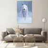 Bilder auf glas - Einteilig - Weiß Wolf Schnee - 80x120cm - Produktbild-Vorschau 7