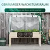 Outsunny Hochbeet Frühbeet mit Gewächshaus, Gemüsebeet mit Produktbild-Vorschau 7