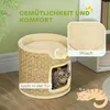 PawHut Kratztonne, 37 cm Hoch Katzentonne mit Tür Kratzbaum Produktbild-Vorschau 6