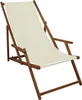 Liegestuhl weiß Gartenliege klappbare Sonnenliege Deckchair Produktbild-Vorschau 9