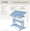 tectake® Schreibtisch aus Holz 109 x 55 x 94 cm Produktbild-Vorschau 6