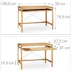 Relaxdays Computertisch Holz, Tastaturauszug, Bürotisch Produktbild-Vorschau 5