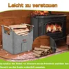 XMTECH 2 kusy plstené tašky na palivové drevo kôš na drevo Náhľad obrázku produktu 5
