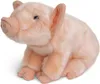 A plush toy piglet sitting on a white background. Voir les images du produit