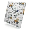 A product image of a wall panel with a children's pattern of construction vehicles. Náhled obrázku produktu