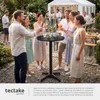tectake® Aluminium-Bistrotisch Viktor wetterfest, klappbar Produktbild-Vorschau 7