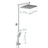 A diagram showing the dimensions of a shower set. Produktbild-Vorschau