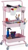 Carrello Relaxdays, 3 ripiani, carrello multiuso, per Anteprima dell’immagine prodotto 1