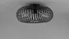 A black, modern ceiling light fixture with a cage-like design is shown against a plain gray background. Náhled obrázku produktu