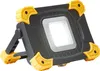 A black and yellow LED work light with a stand, shown against a white background. Produktbild-Vorschau